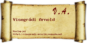 Visegrádi Arnold névjegykártya