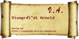 Visegrádi Arnold névjegykártya