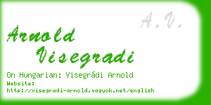 arnold visegradi business card